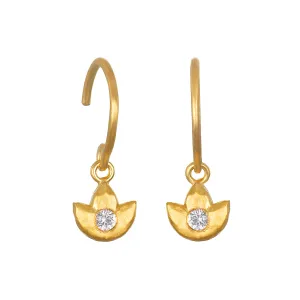 Ever Forward Mini Lotus Hoop Earrings