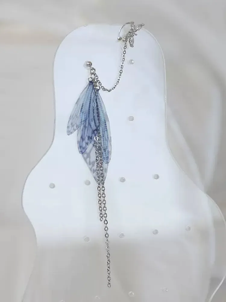 Fairy Wing Butterfly Chain Ear Cuffs