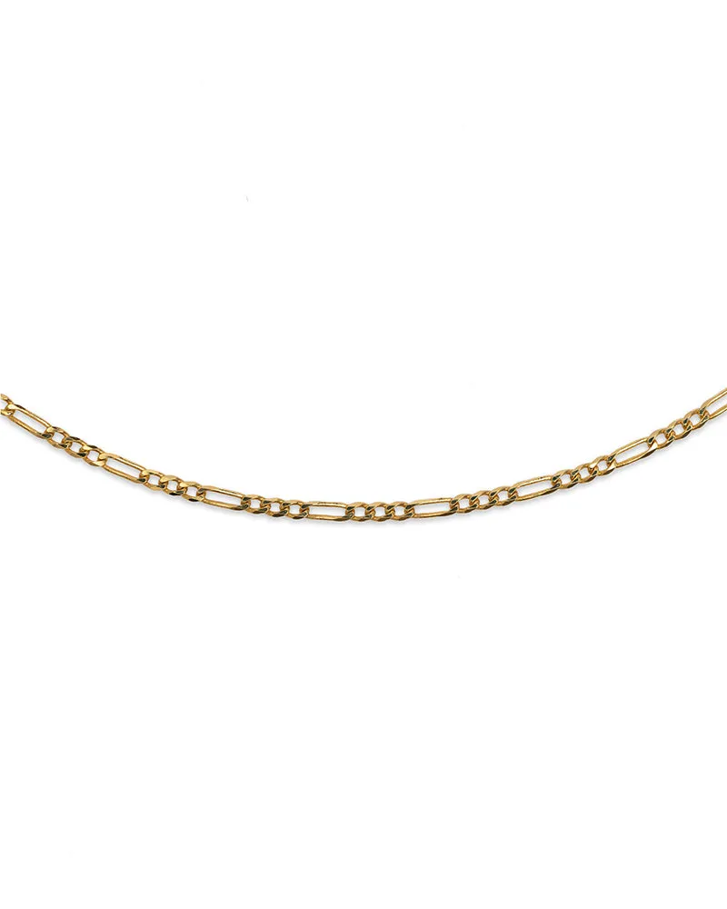 Figaro 2.7mm bracelet 14k gold