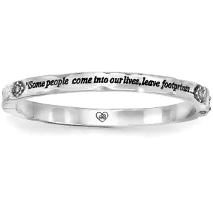 Footprints Hinged Bangle