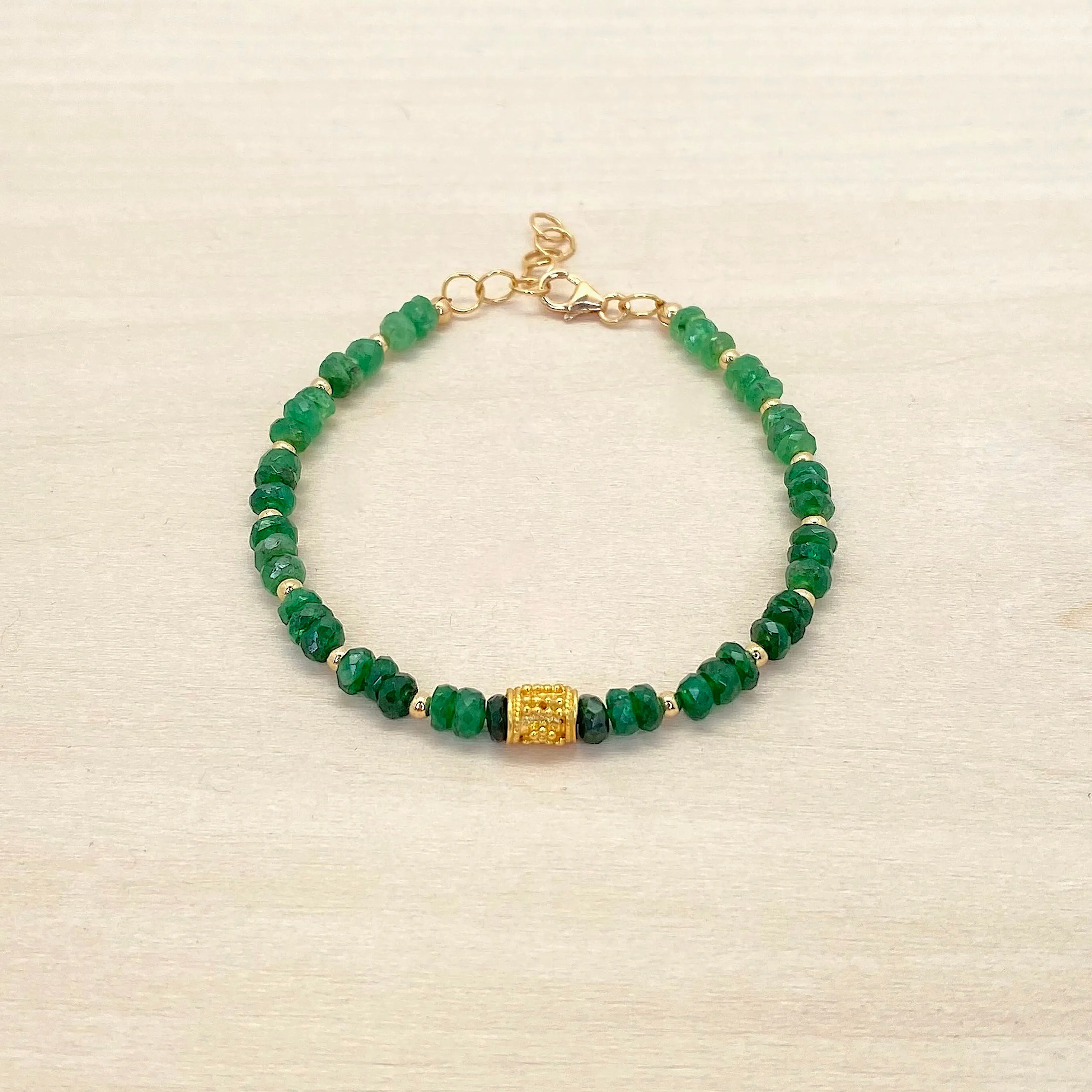 Gemmy Bracelet Gold - Tsavorite Garnet