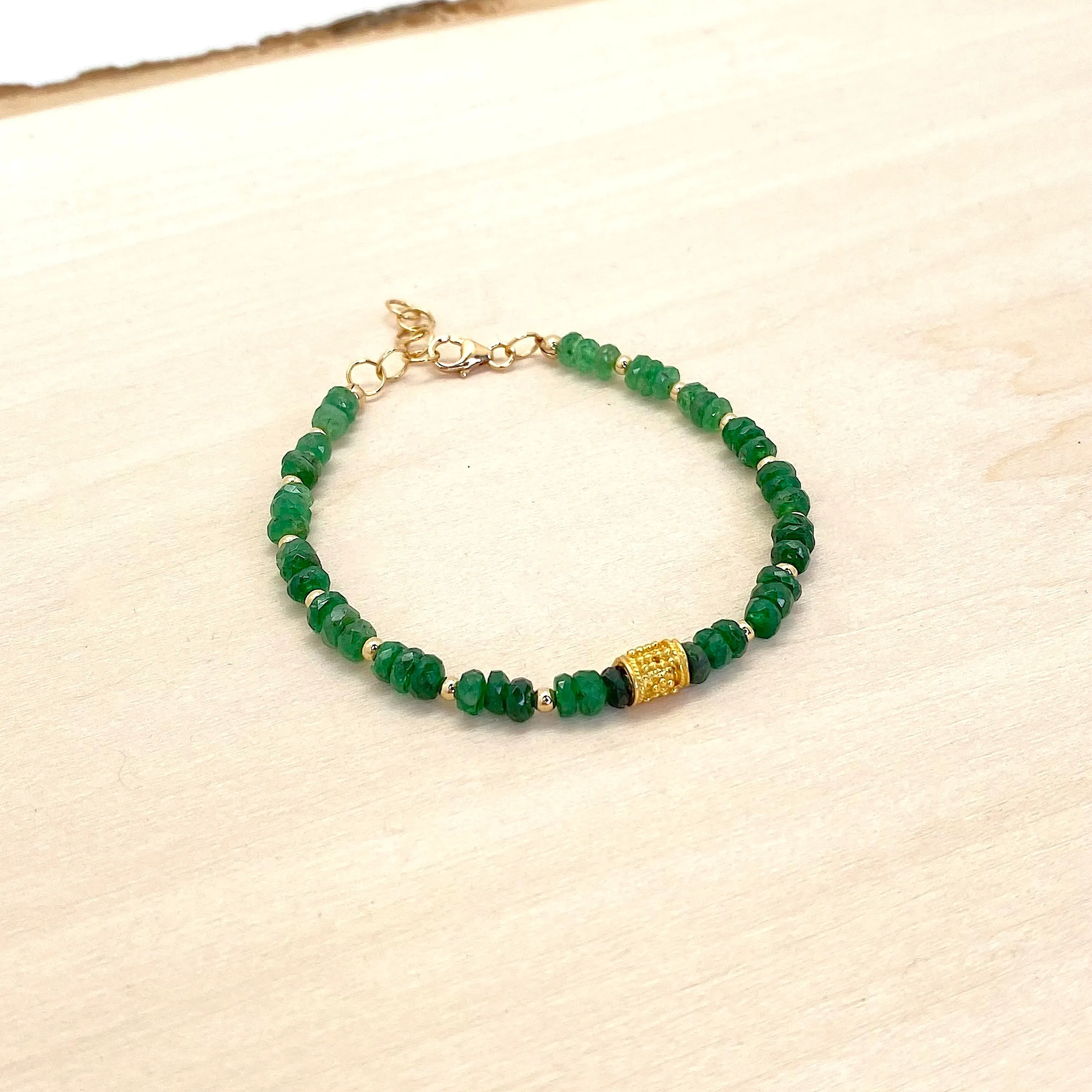 Gemmy Bracelet Gold - Tsavorite Garnet