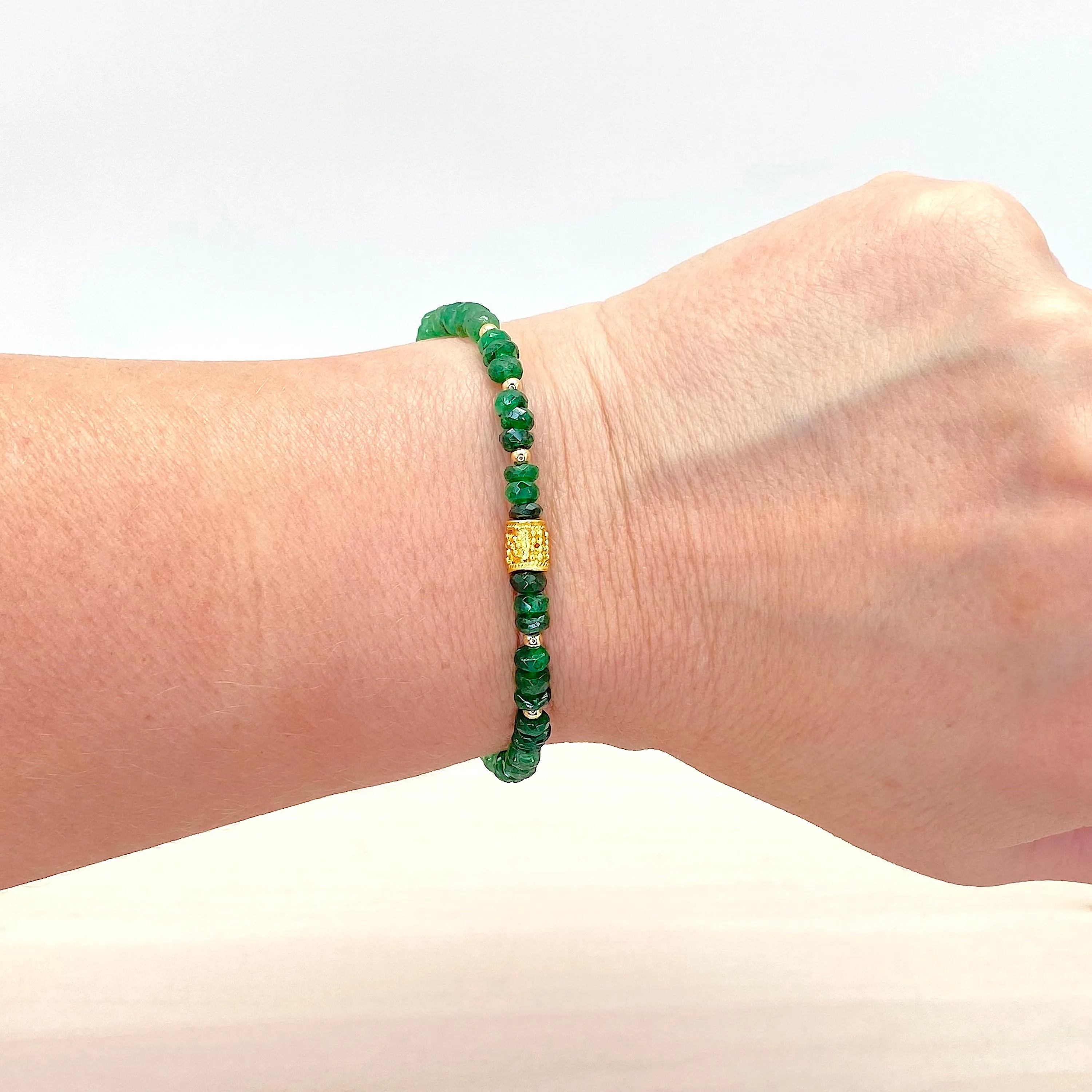 Gemmy Bracelet Gold - Tsavorite Garnet