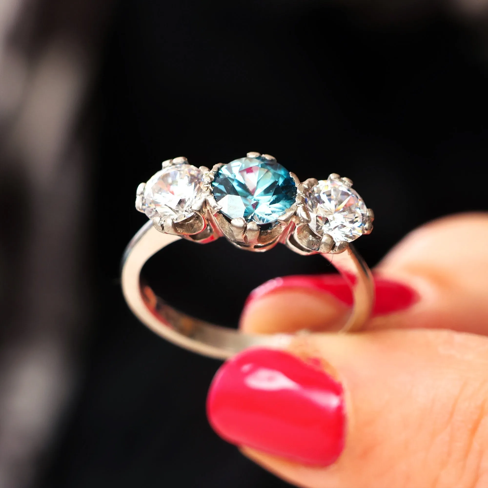 Glamorous Recycled Zircon & Platinum Dress Ring