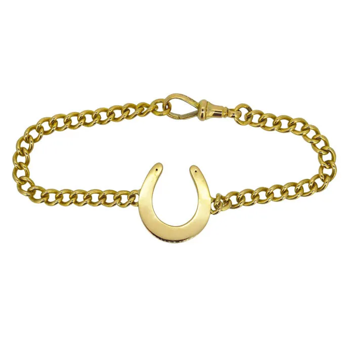 Gold Horse Shoe Bracelet