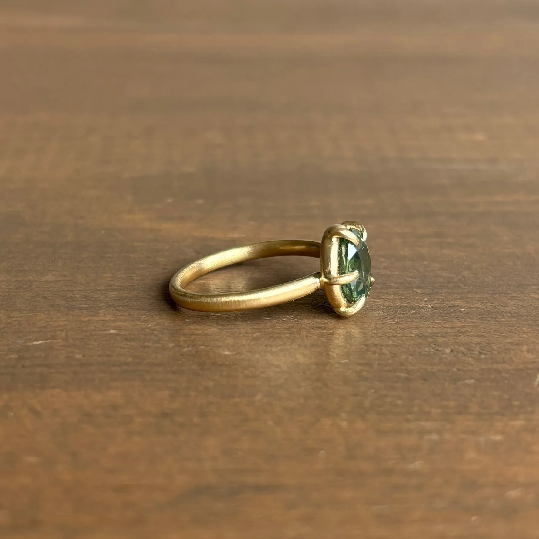 Green Zircon Vanity Ring