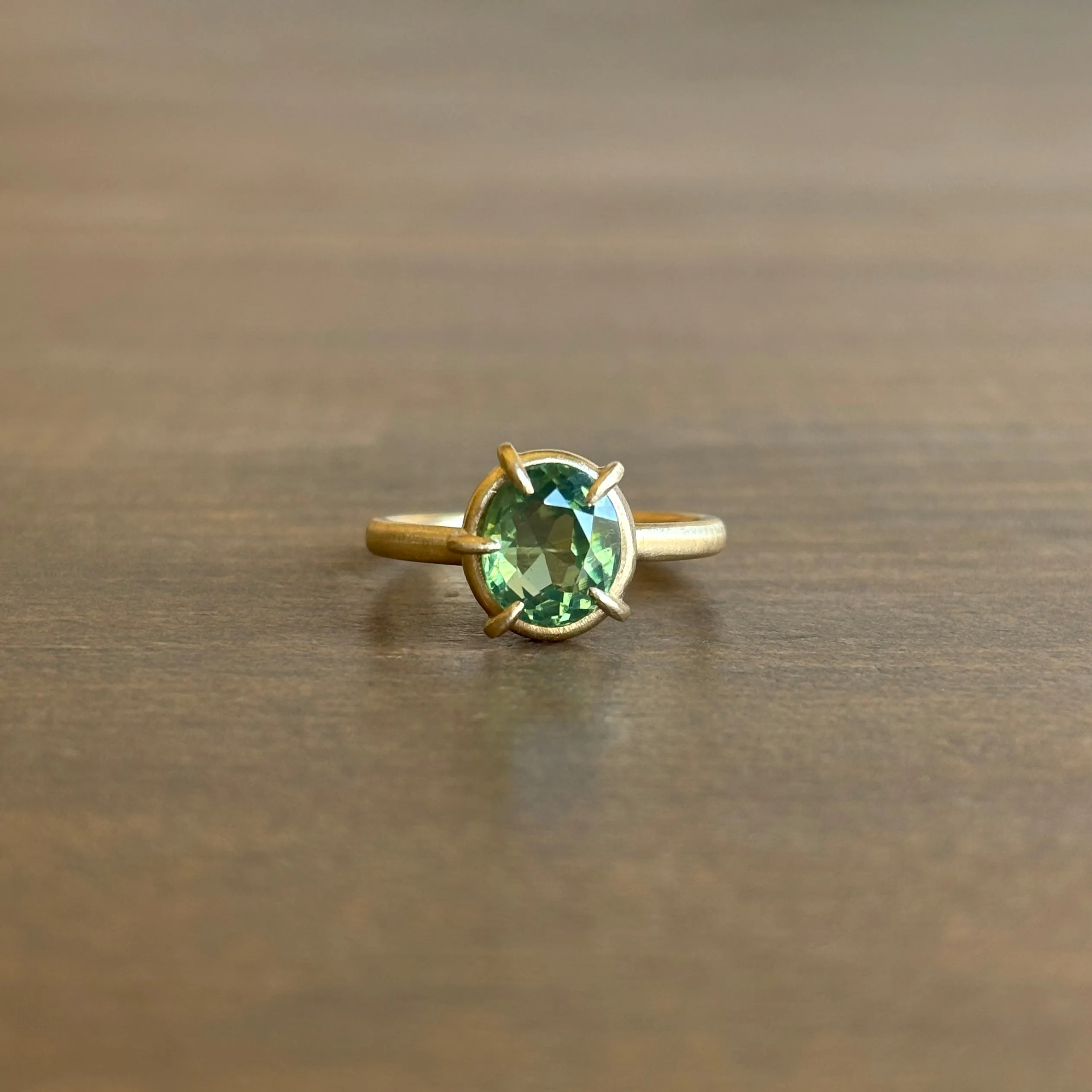 Green Zircon Vanity Ring