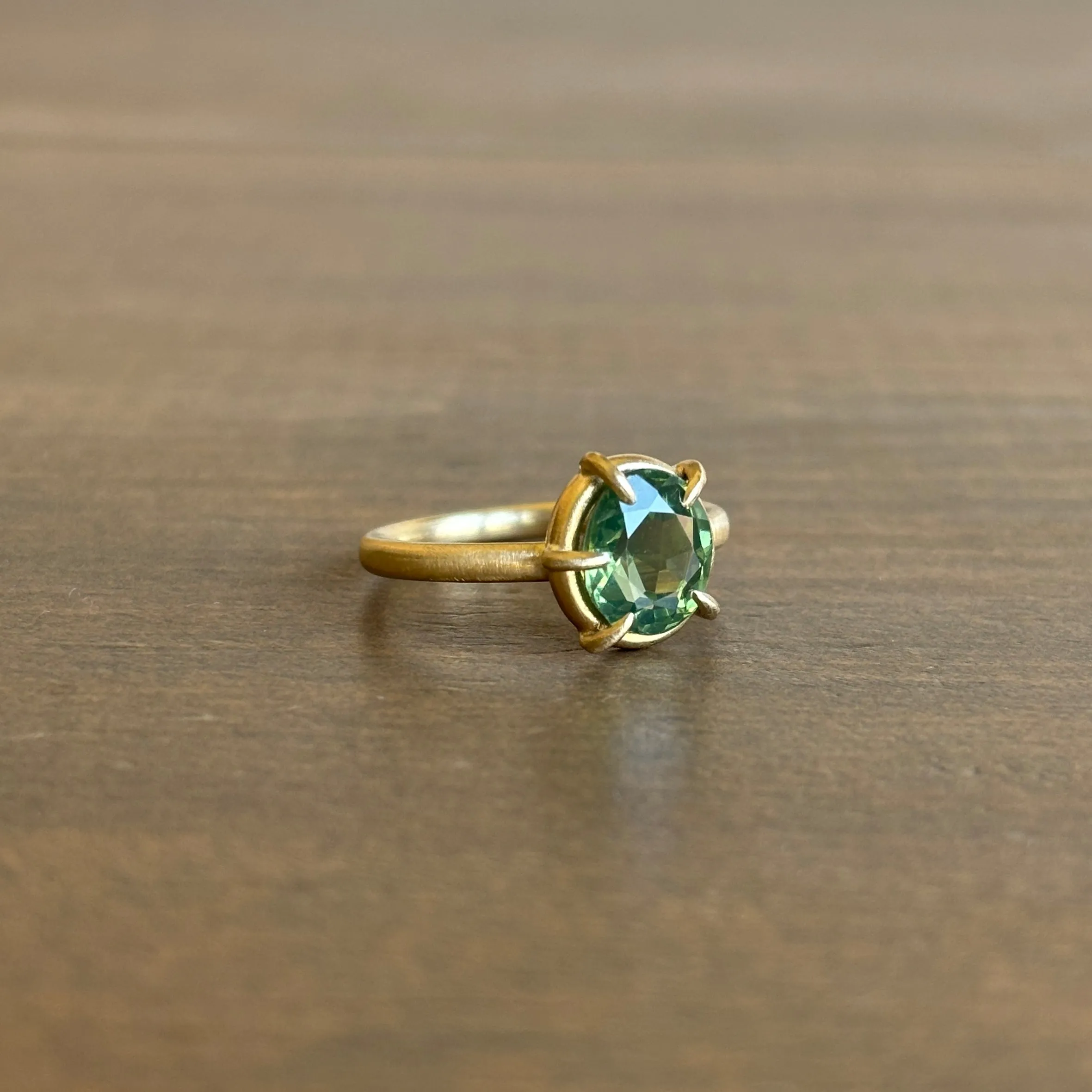 Green Zircon Vanity Ring