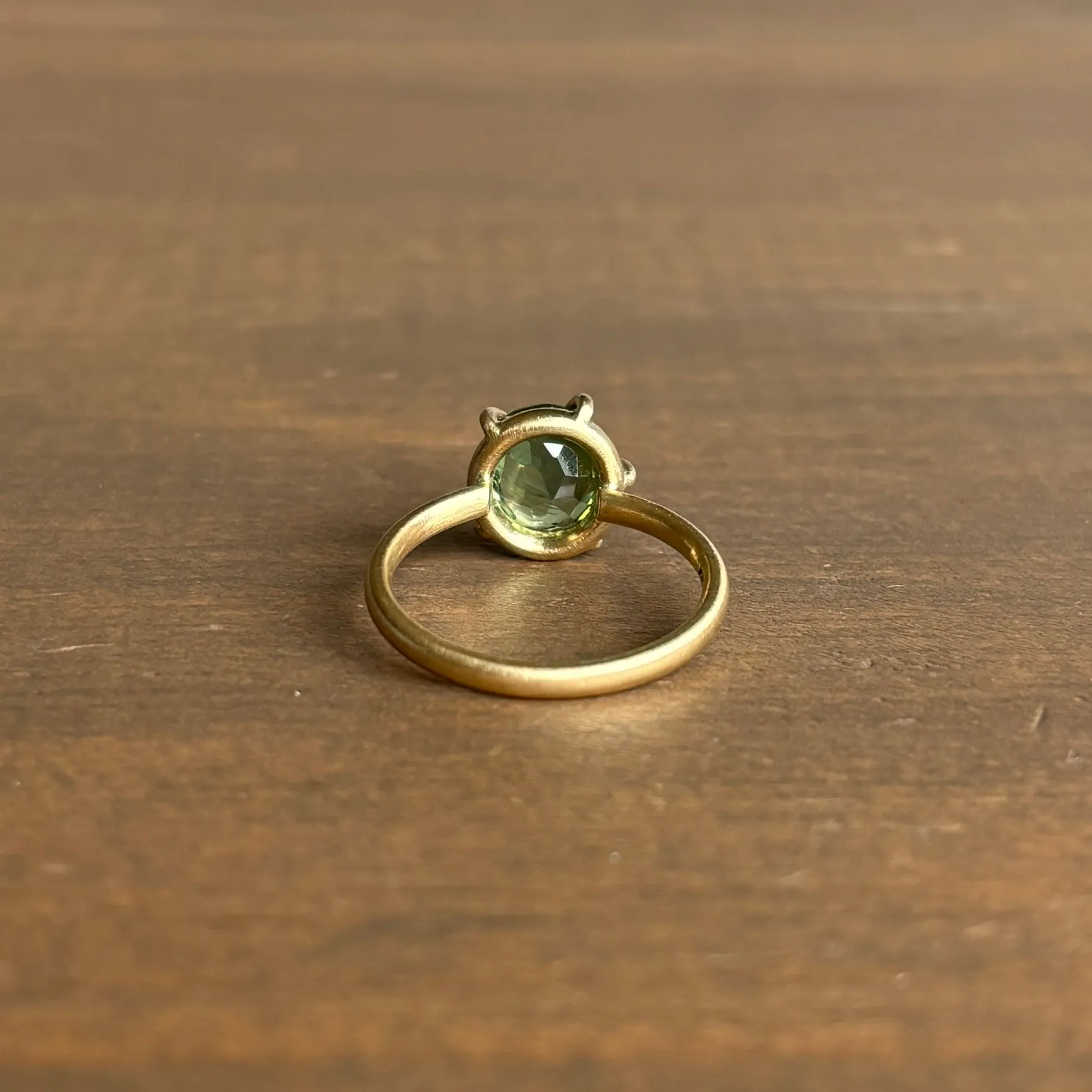 Green Zircon Vanity Ring