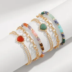 Heart Triple-Layered Bracelet