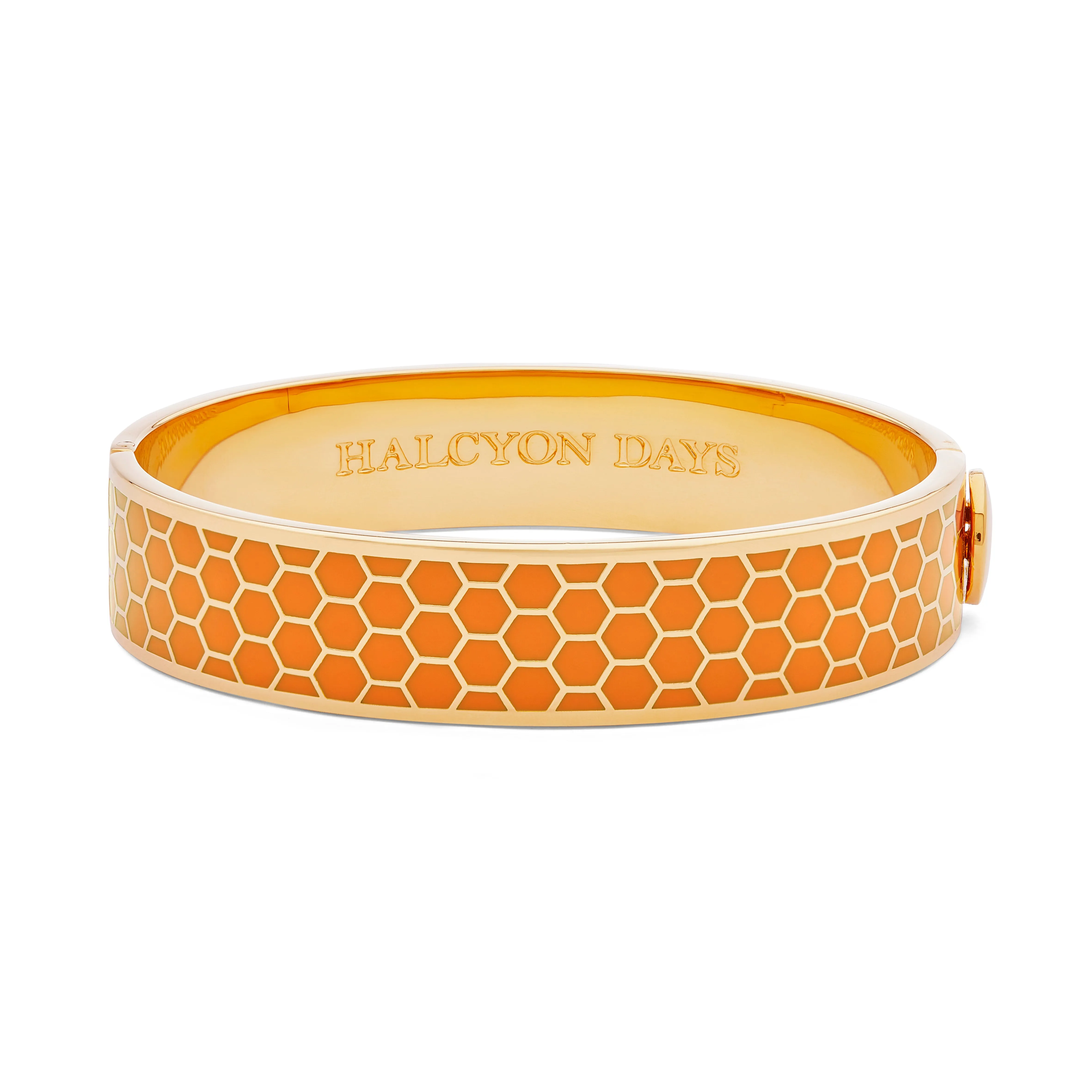 Honeycomb Orange & Gold Bangle