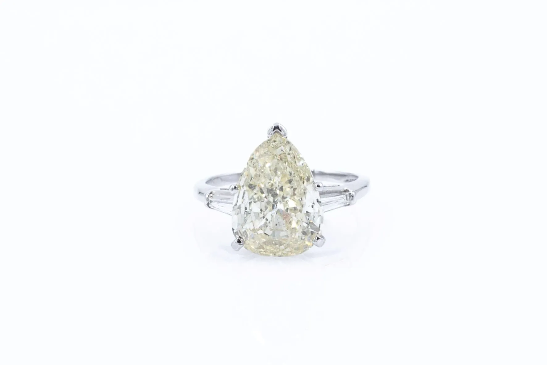 HUGE!!! 4.08 ct Pear Cut Diamond Ring