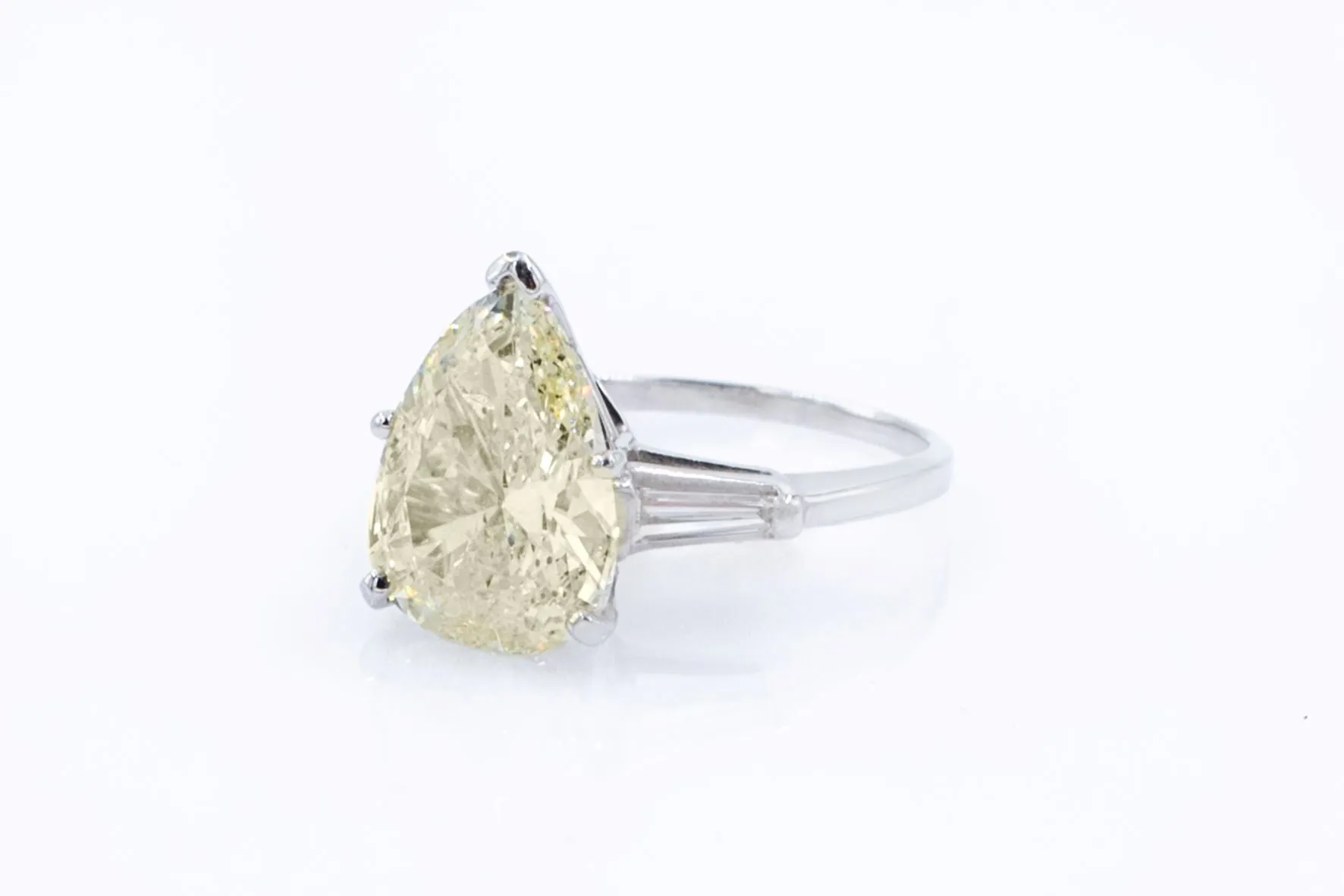 HUGE!!! 4.08 ct Pear Cut Diamond Ring