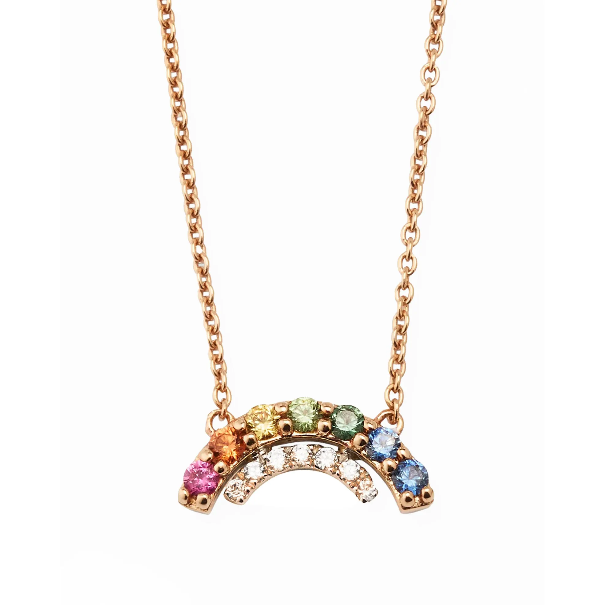 ini Rainbow Sapphire & Diamond Necklace