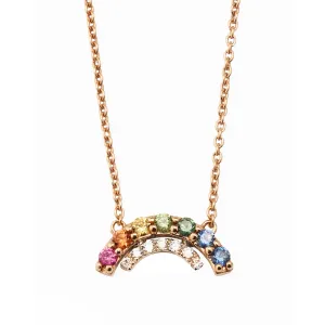 ini Rainbow Sapphire & Diamond Necklace