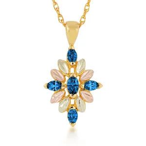 Landstrom's Black Hills Gold Yogo Sapphire Pendant