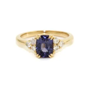 Lavender Spinel x Diamond 14 KT Engagement Ring