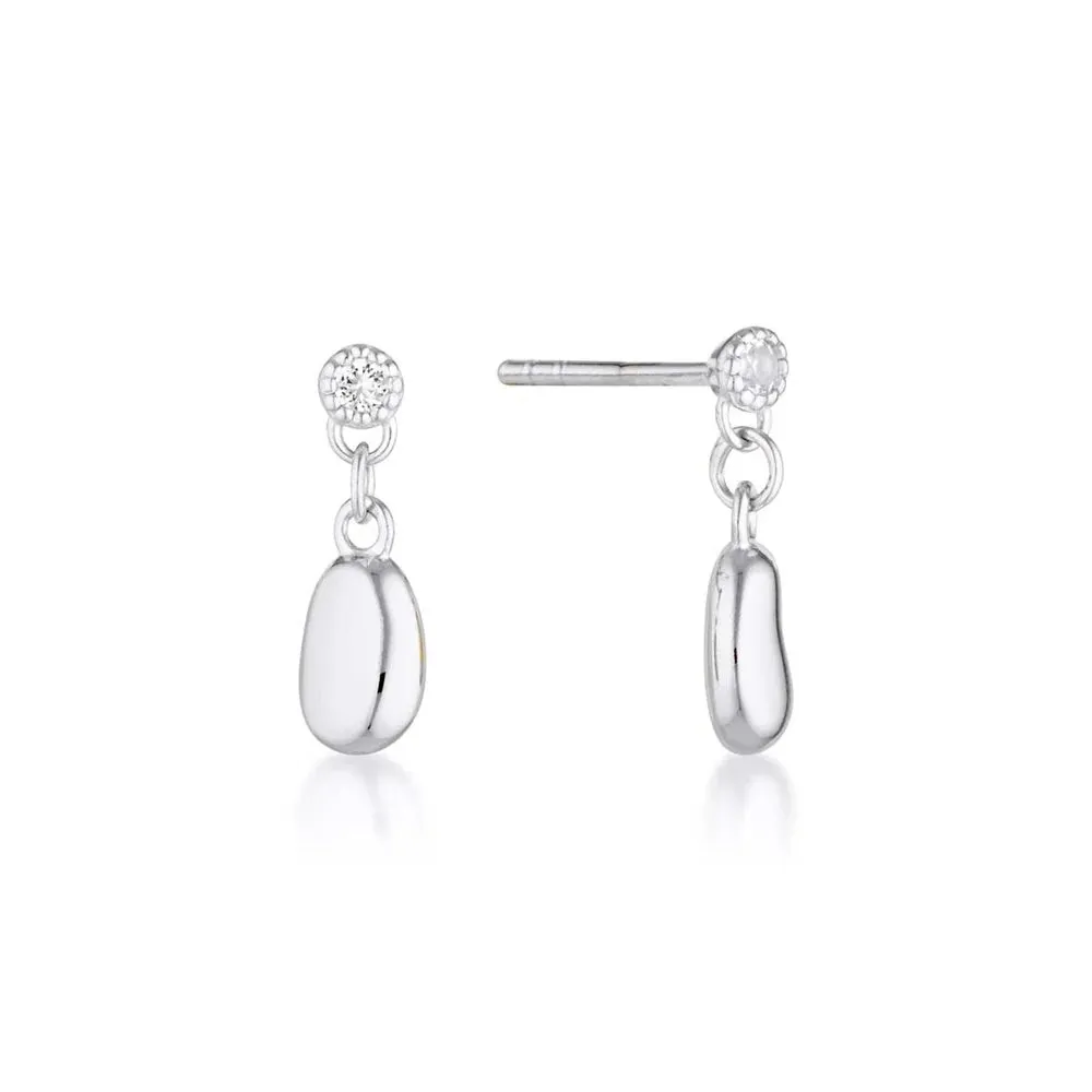 LINDA TAHIJA Alga Earrings White Topaz SILVER