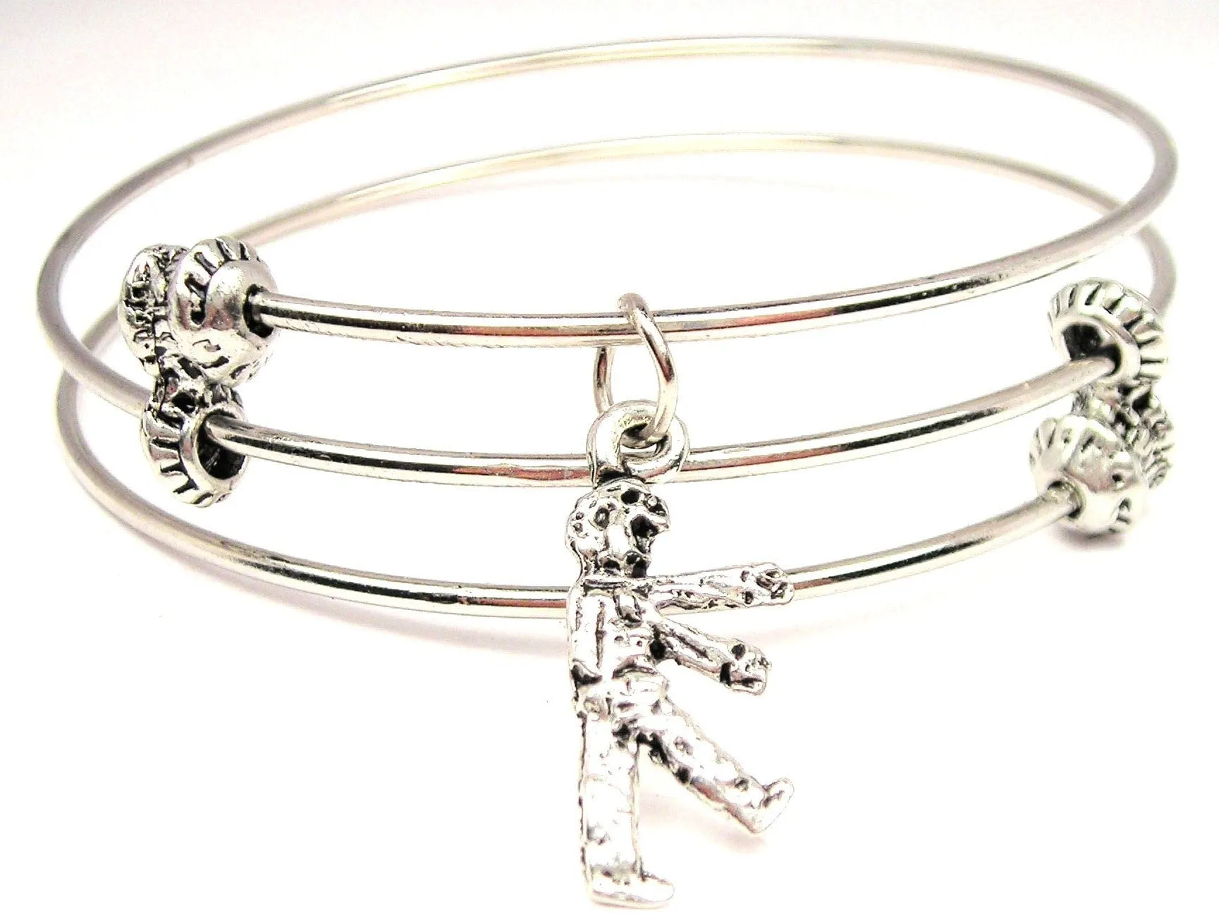 Little Walking Zombie Triple Style Expandable Bangle Bracelet