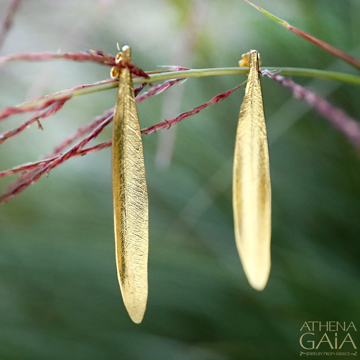 Long Leaf Earrings