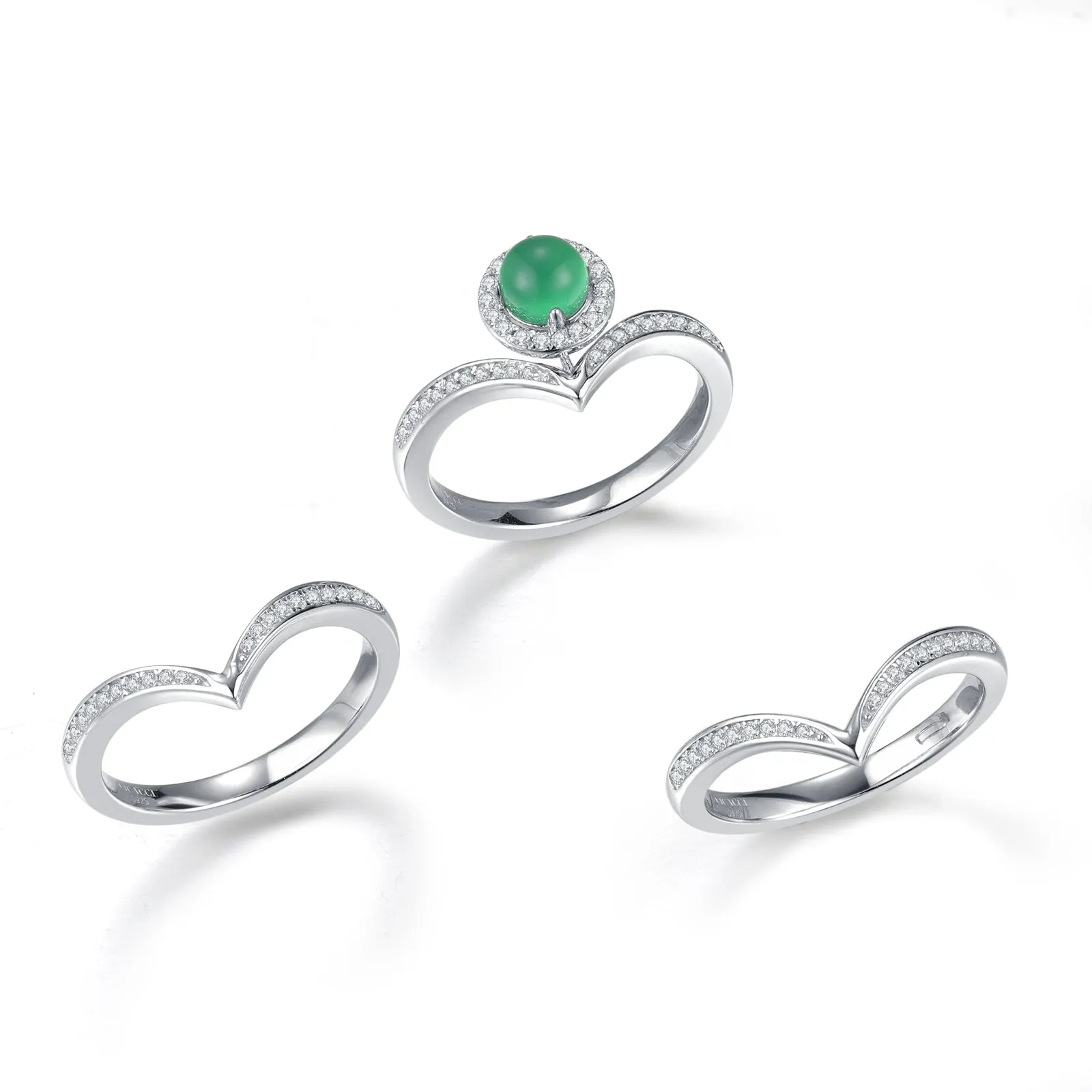 Love Jade Ring Set