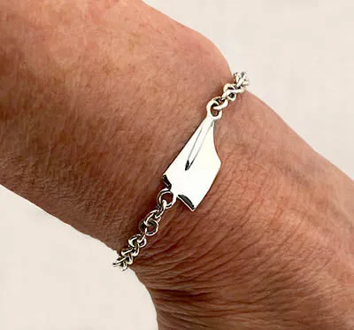 Medium Rowing Oar Blade and Cable Chain Bracelet