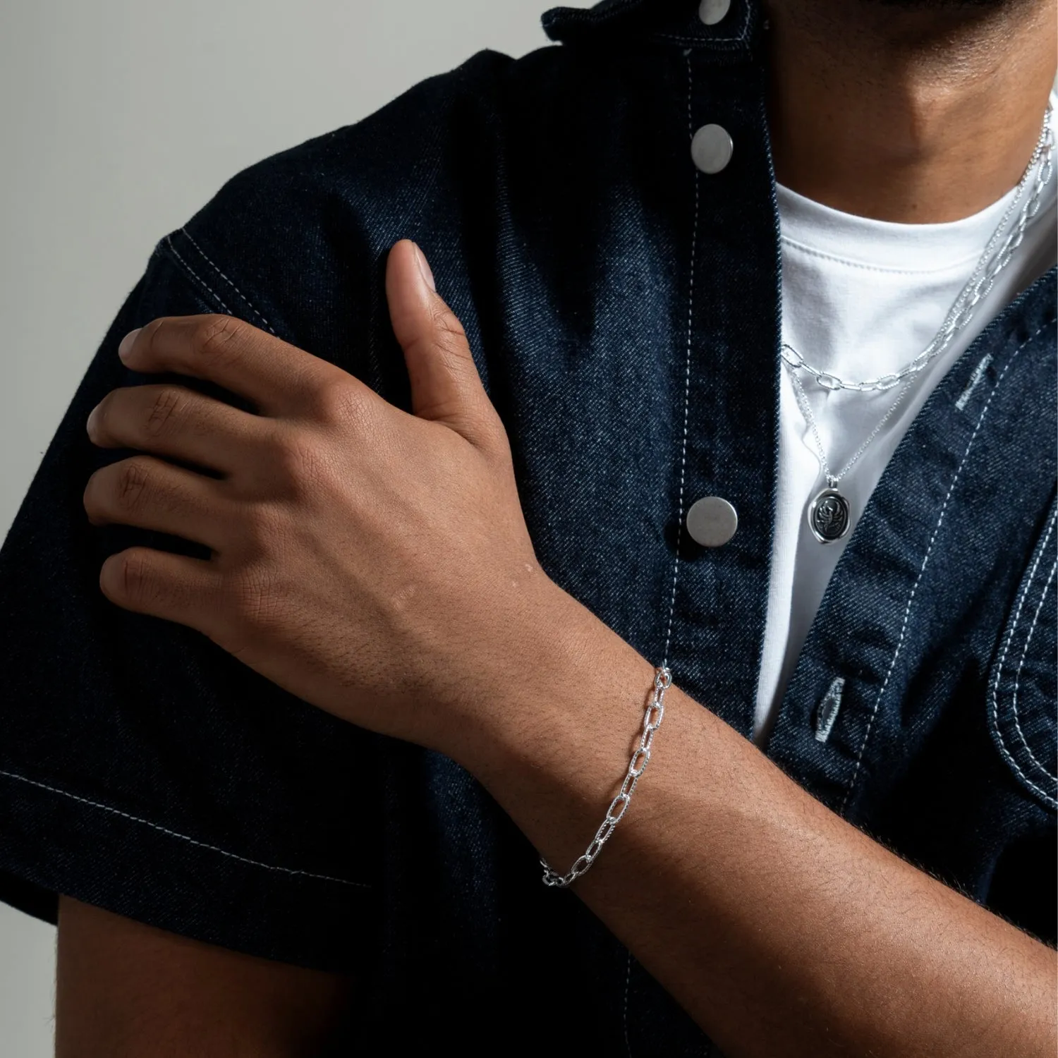 Men's Groove Chain Bracelet