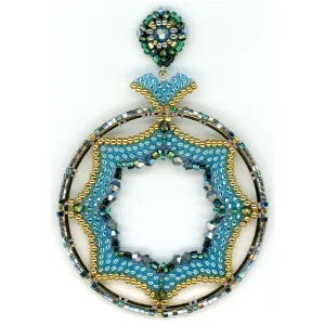 MIGUEL ASES  BLUE OCEAN SCALLOPED HOOP