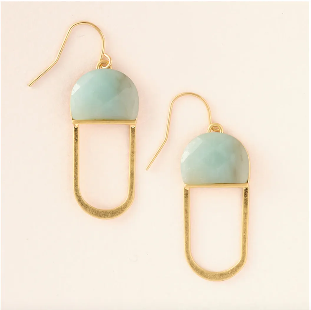 Modern Stone Chandelier Earring