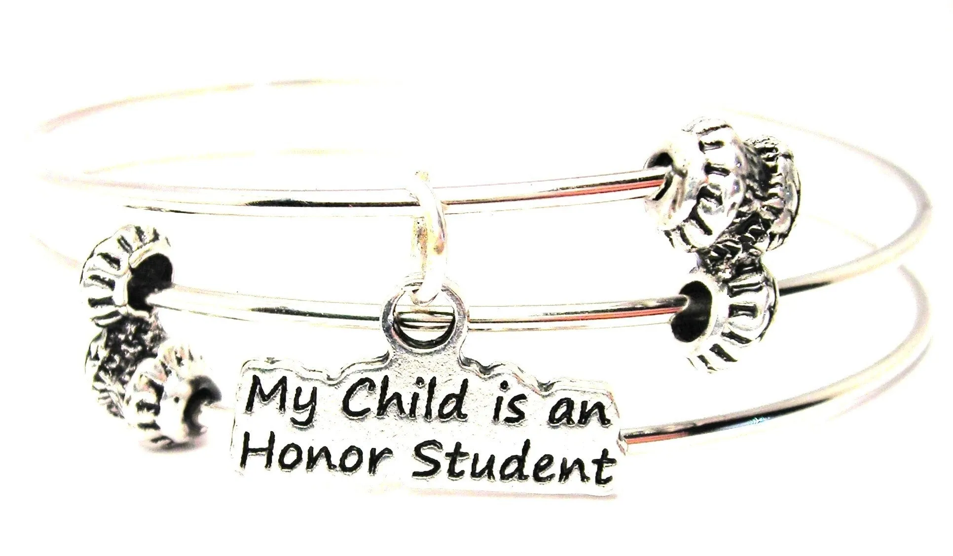 My Child Is An Honor Student Triple Style Expandable Bangle Bracelet