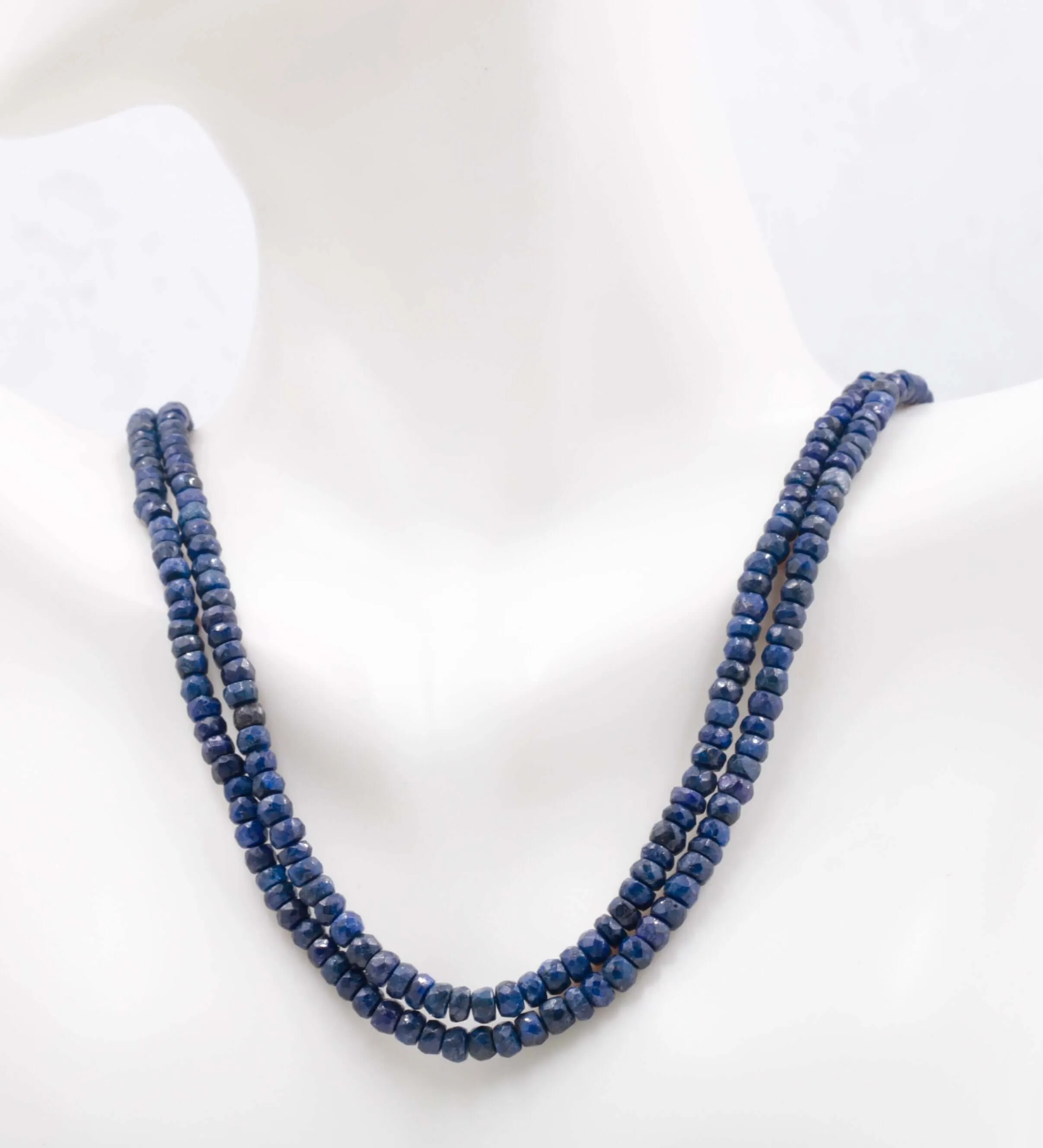 Natural Sapphire Sapphire Necklace Blue Sapphire Beads Layering Necklace September Necklace Blue Necklace Simple Necklace SKU:113222