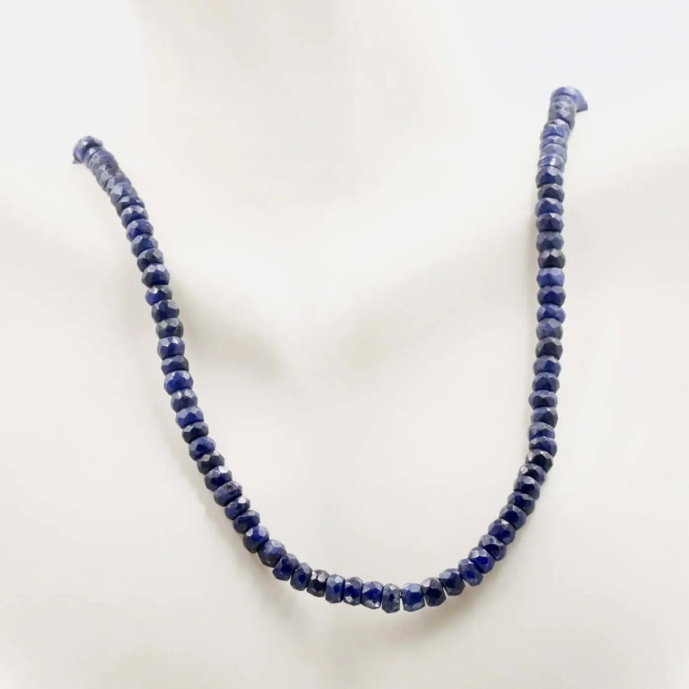 Natural Sapphire Sapphire Necklace Blue Sapphire Beads Layering Necklace September Necklace Blue Necklace Simple Necklace SKU:113222