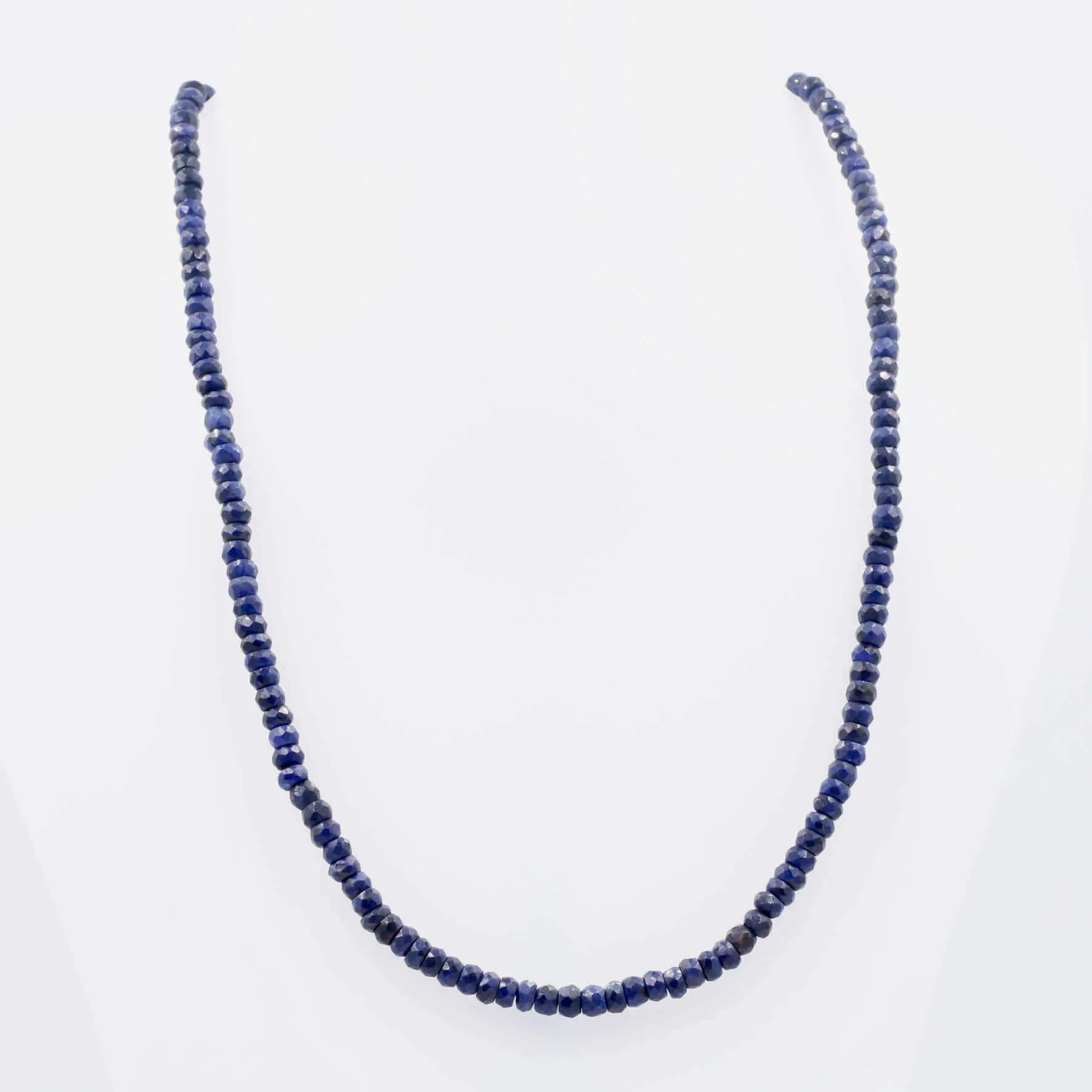 Natural Sapphire Sapphire Necklace Blue Sapphire Beads Layering Necklace September Necklace Blue Necklace Simple Necklace SKU:113222