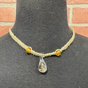 Necklace - Hemp Mushroom - Amber