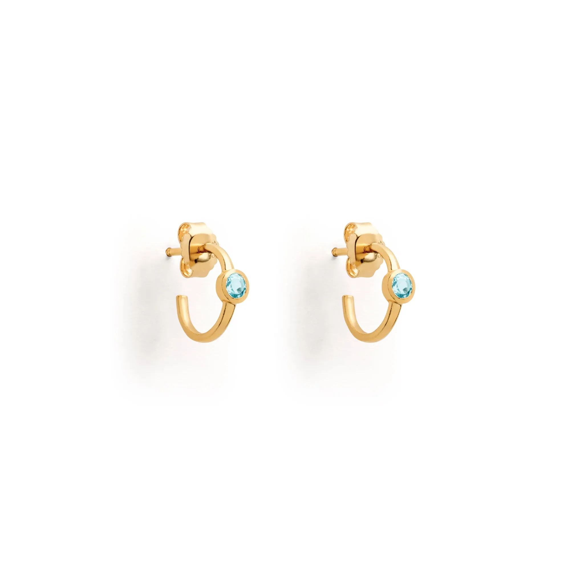 November Topaz Birthstone Astrea Hoop Earrings