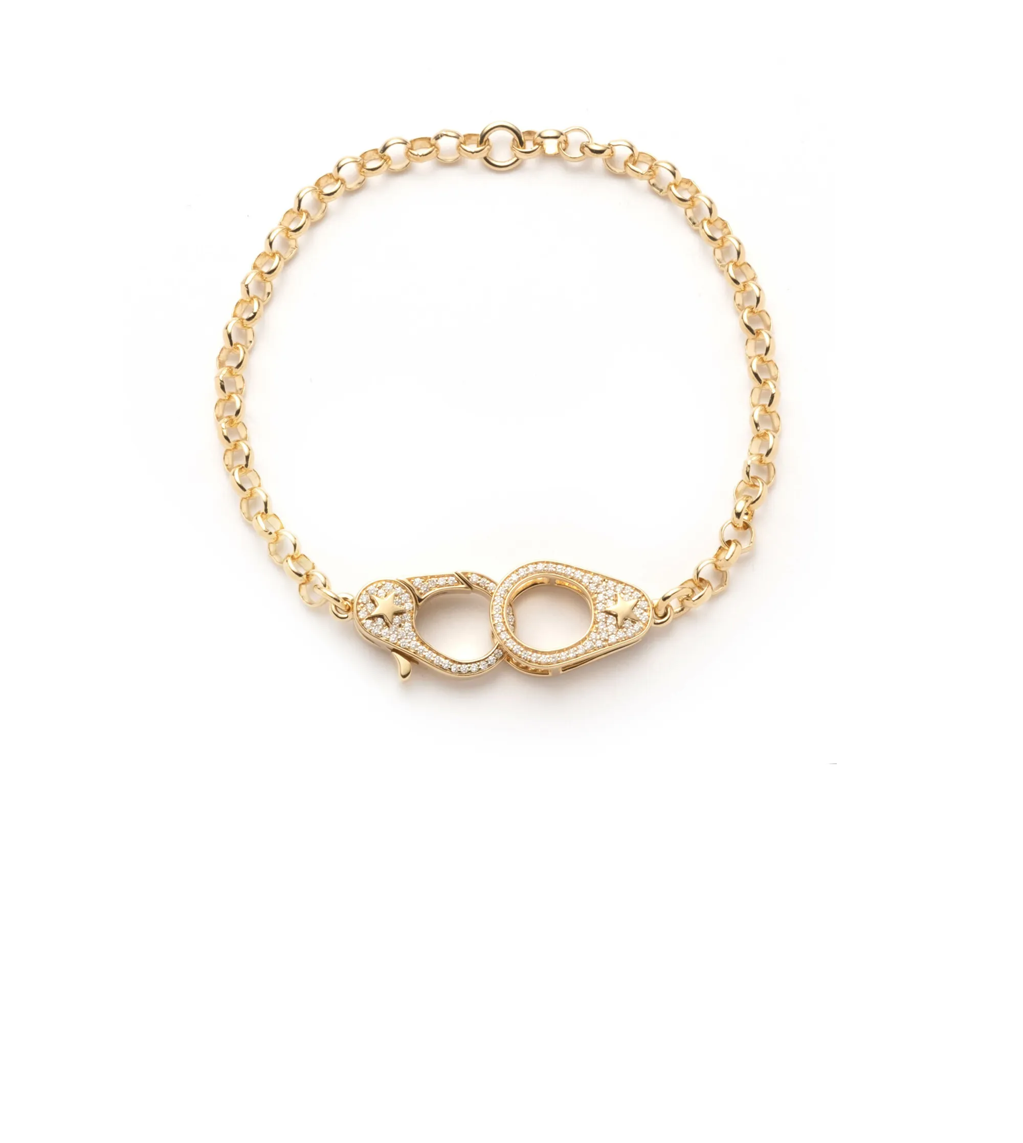 Pave Sister Hook : Medium Belcher Bracelet