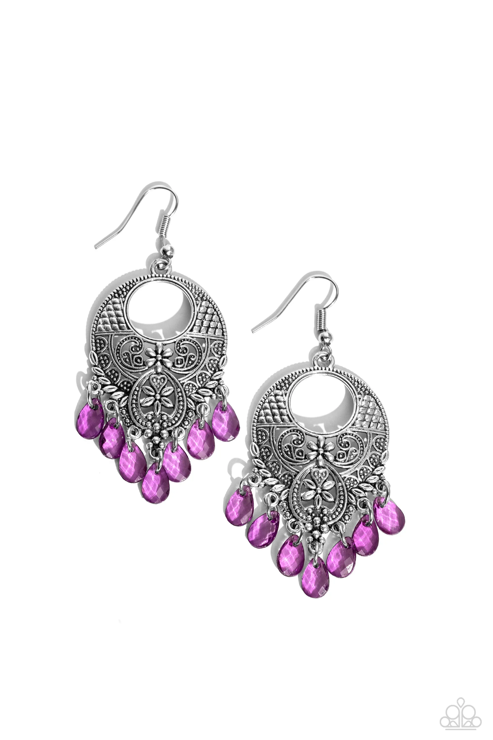 Prismatically Prairie - Purple Earrings - Paparazzi Accessories