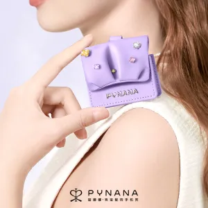 PYNANA Sugar Cube Shiny Zircon Pleated Leather Apple AirPods Charging Case Cover