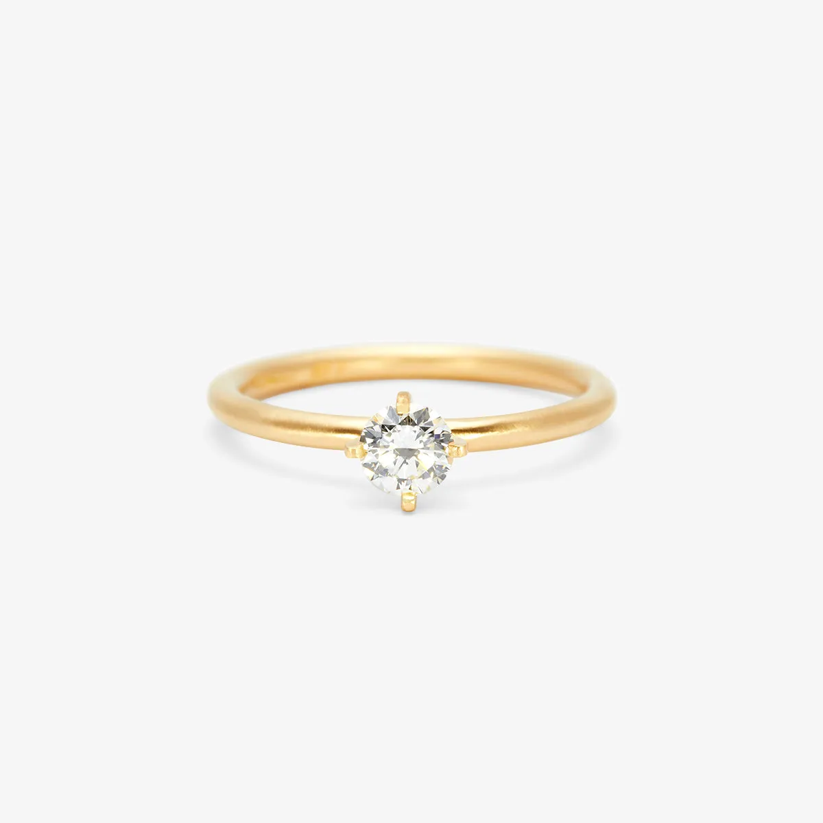 R11705W | 4.5mm White Diamond Noble Ring