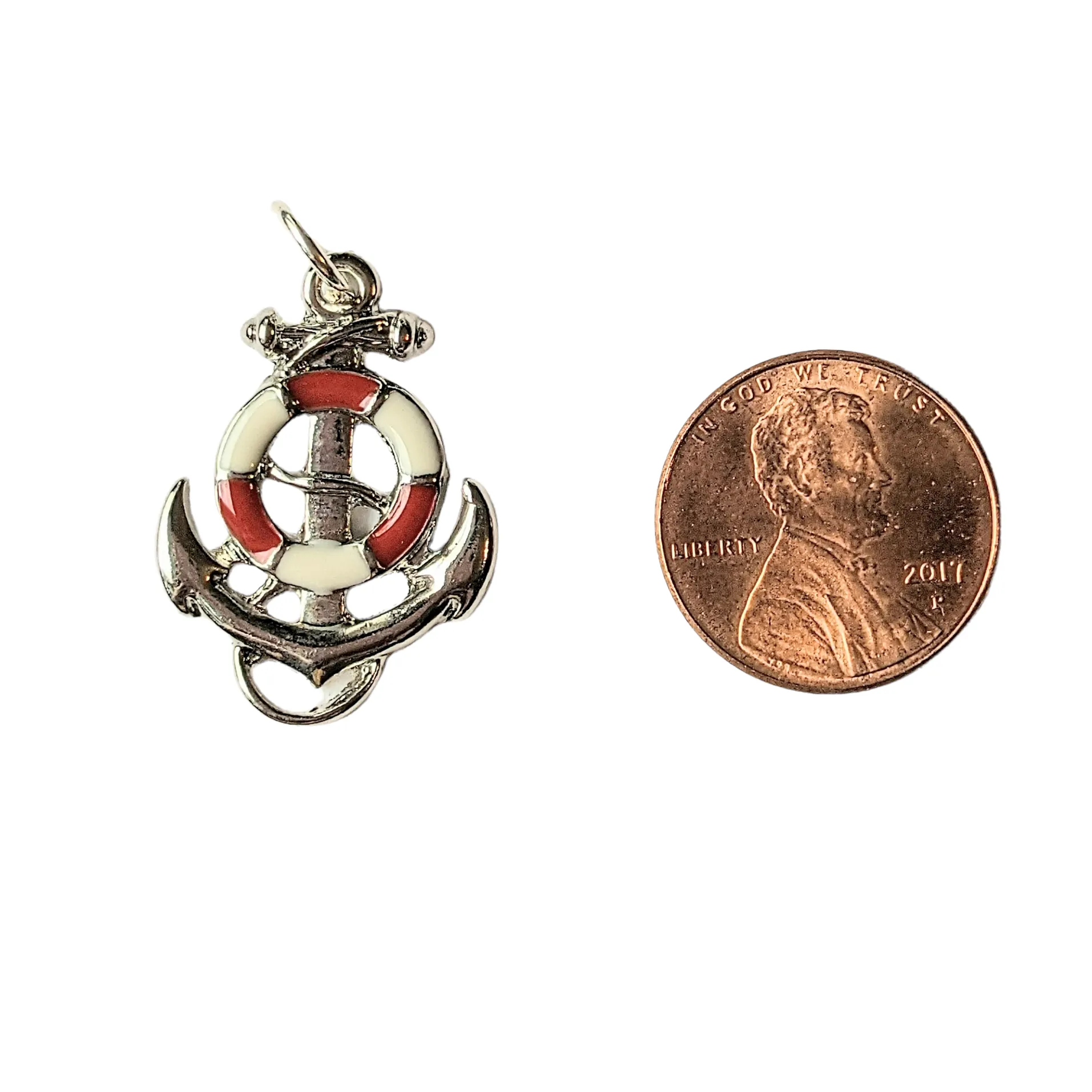 Silver Anchor Buoy Charm