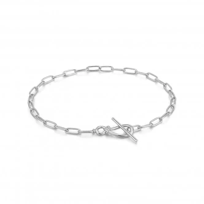 Silver Knot T Bar Chain Bracelet B029-01H