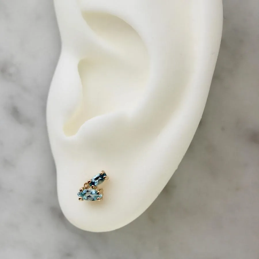 Sky High Light Blue Topaz Earrings