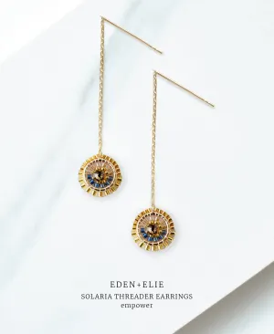 Solaria Circle Threader Earrings - Empower