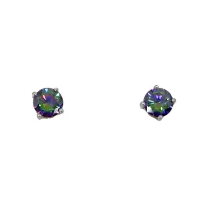 Sterling silver Mystic topaz stud earrings