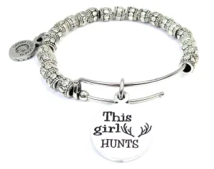 This Girl Hunts Metal Beaded Bangle