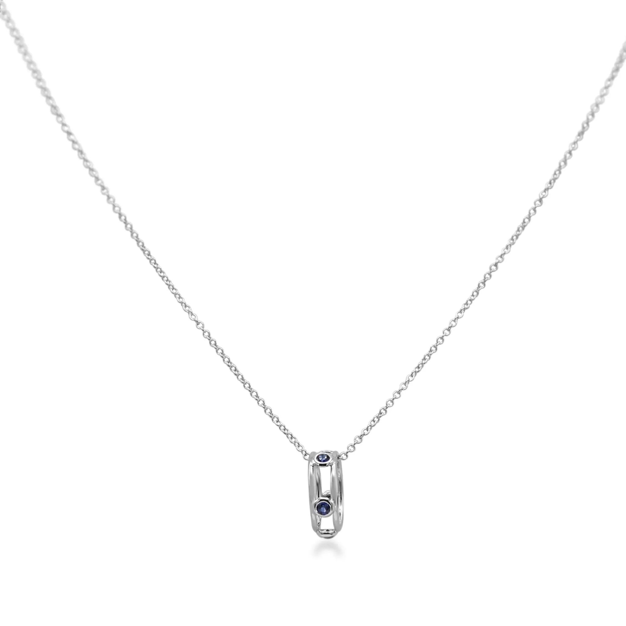 Tiffany Colour By The Yard 18ct Sapphire Pendant On Chain