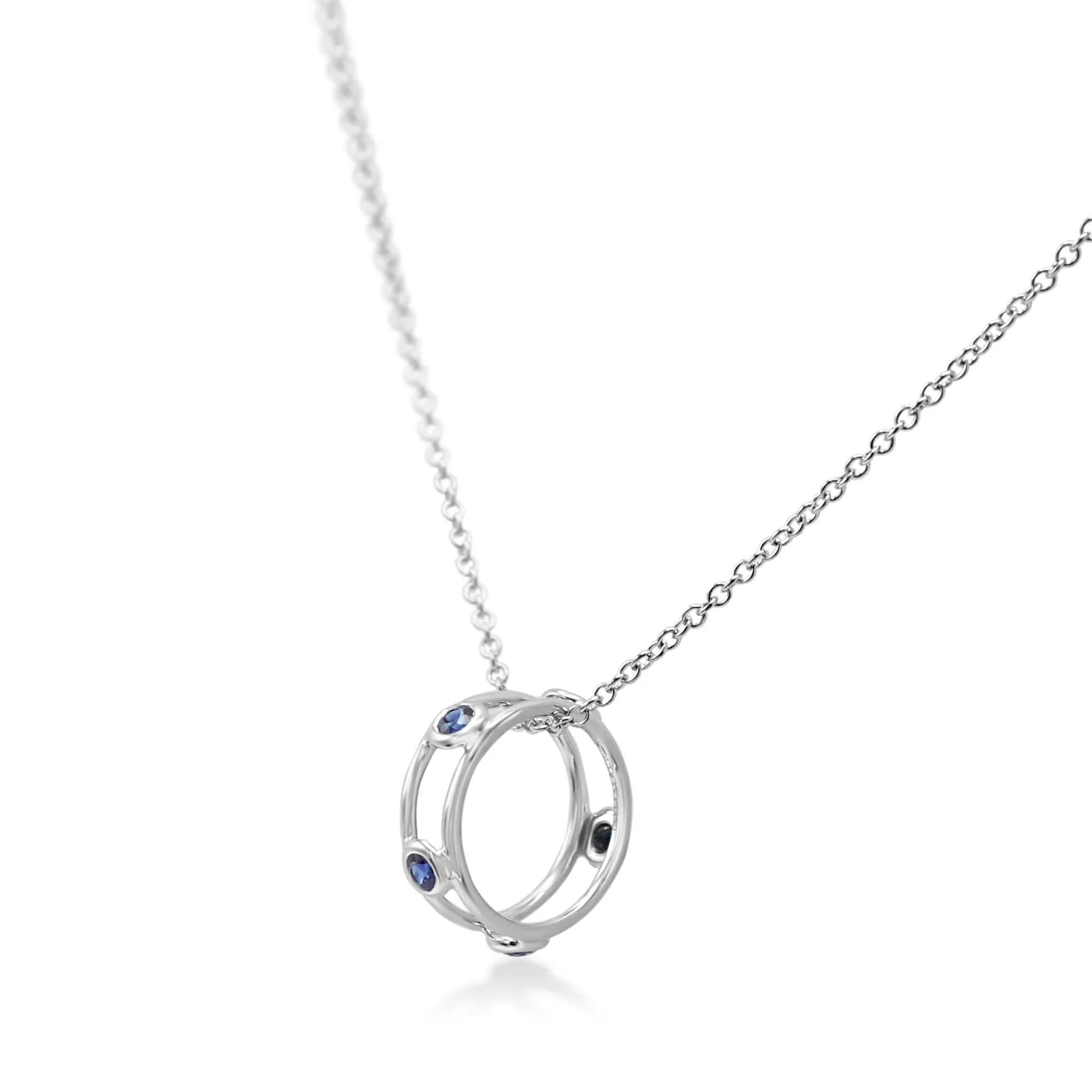 Tiffany Colour By The Yard 18ct Sapphire Pendant On Chain