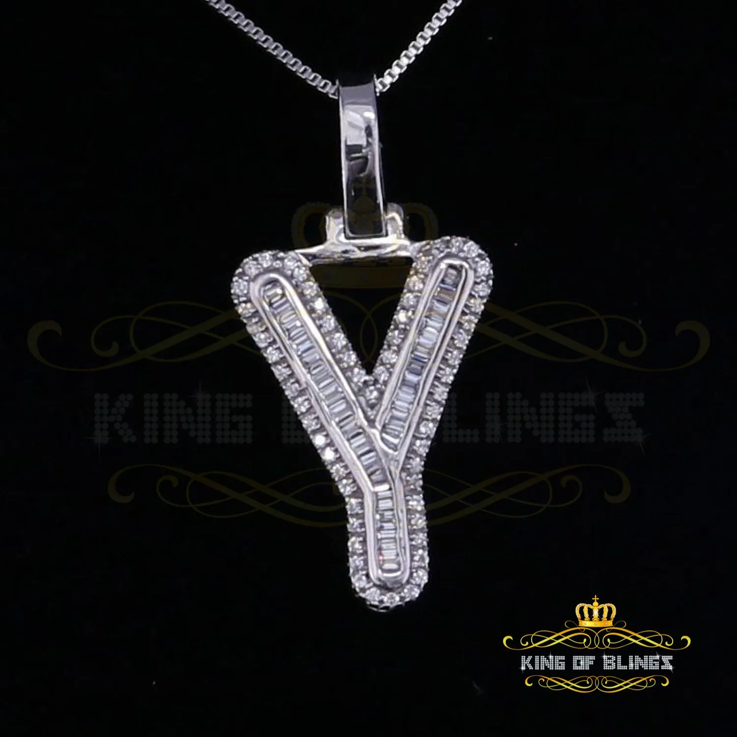 White Beautiful Custom intial Pendant Gift all Occasion Silver Cubic Zirconia