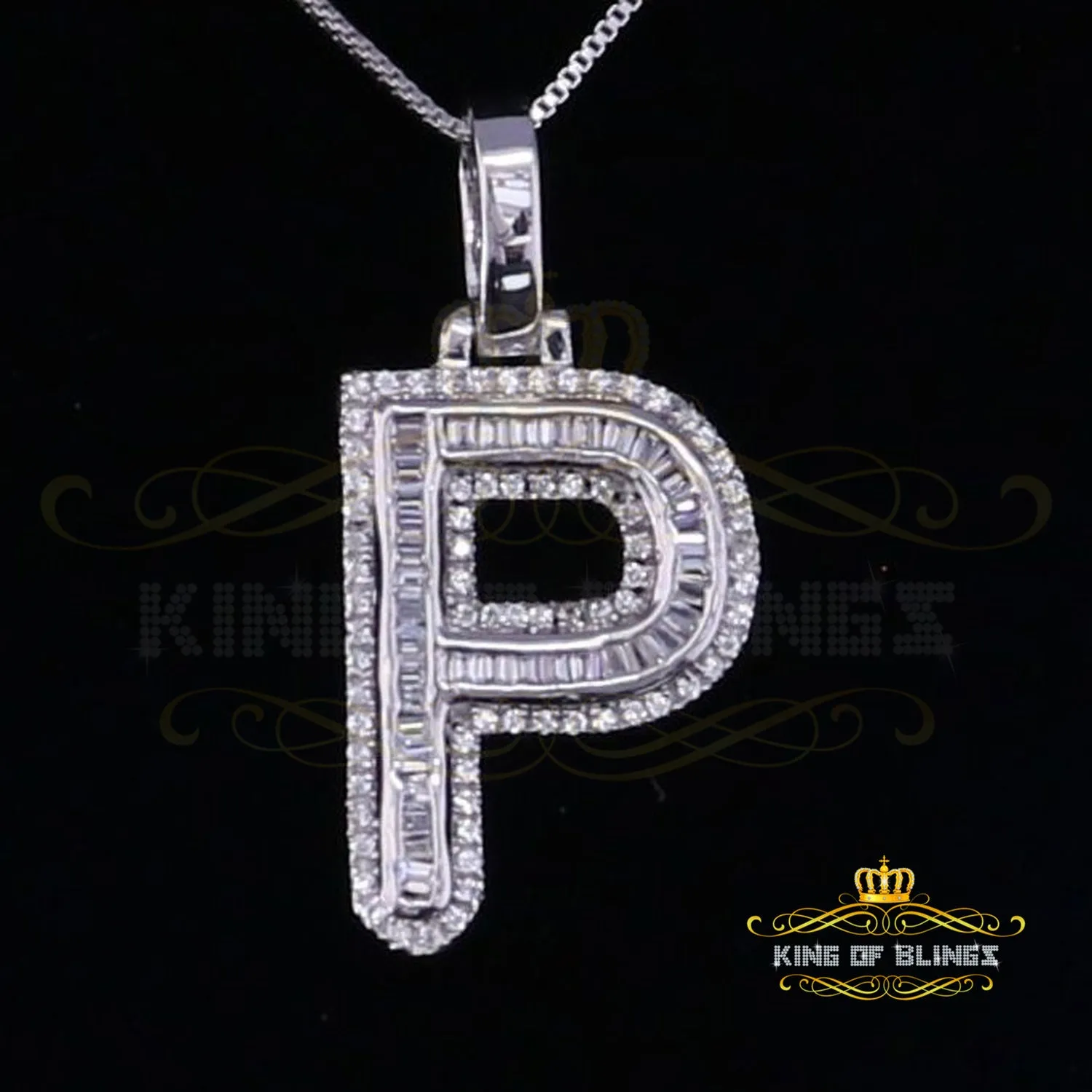 White Beautiful Custom intial Pendant Gift all Occasion Silver Cubic Zirconia