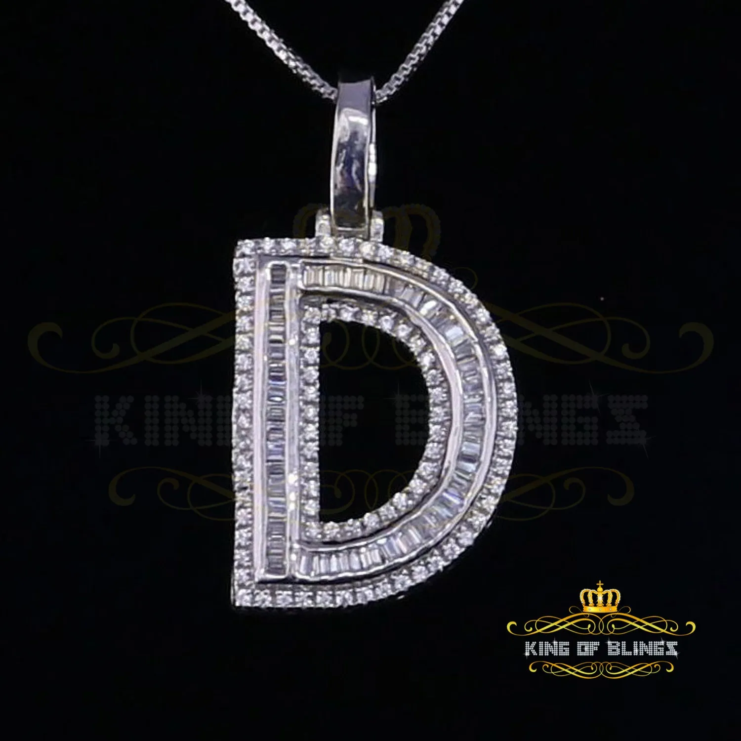 White Beautiful Custom intial Pendant Gift all Occasion Silver Cubic Zirconia